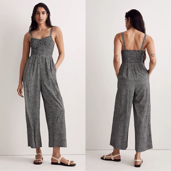 NWT MADEWELL Lucie Wide-Leg Jumpsuit in Micro Daisy - Picture 1 of 13